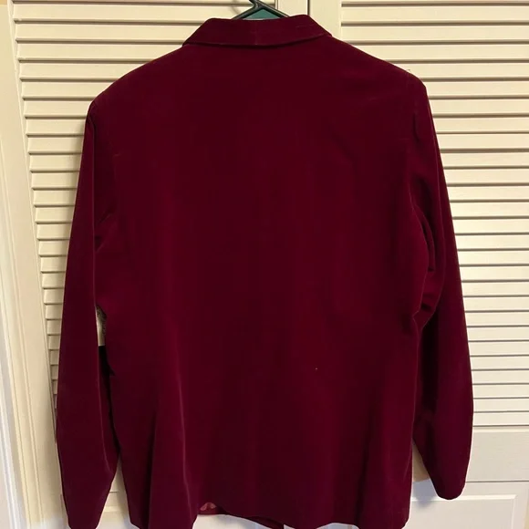 La Bonne Vie dark wine velvet blazer lined size 18 - Picture 4 of 9